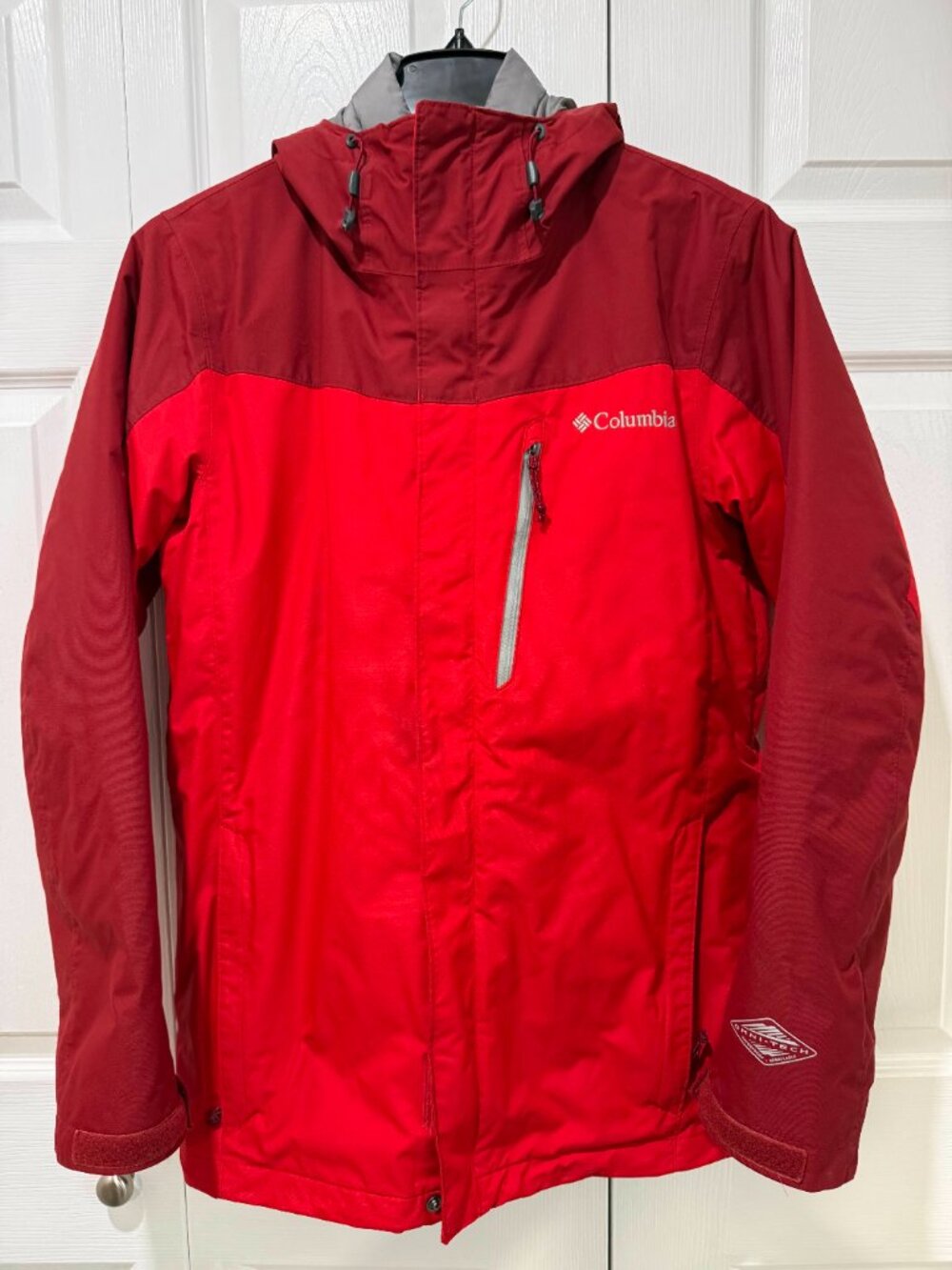 Columbia Red Mens Small S Omni-Heat Interchange Jacket Waterproof Breathable